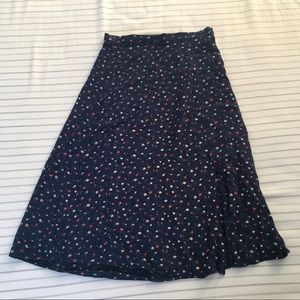 Louche a-line floral midi skirt